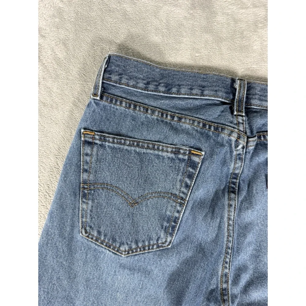 Levis 505 Jeans Mens 31x32 Blue Denim Regular Straight Fit